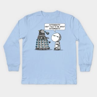 Dalek Adams Mashup (Bobble Marvin) Kids Long Sleeve T-Shirt